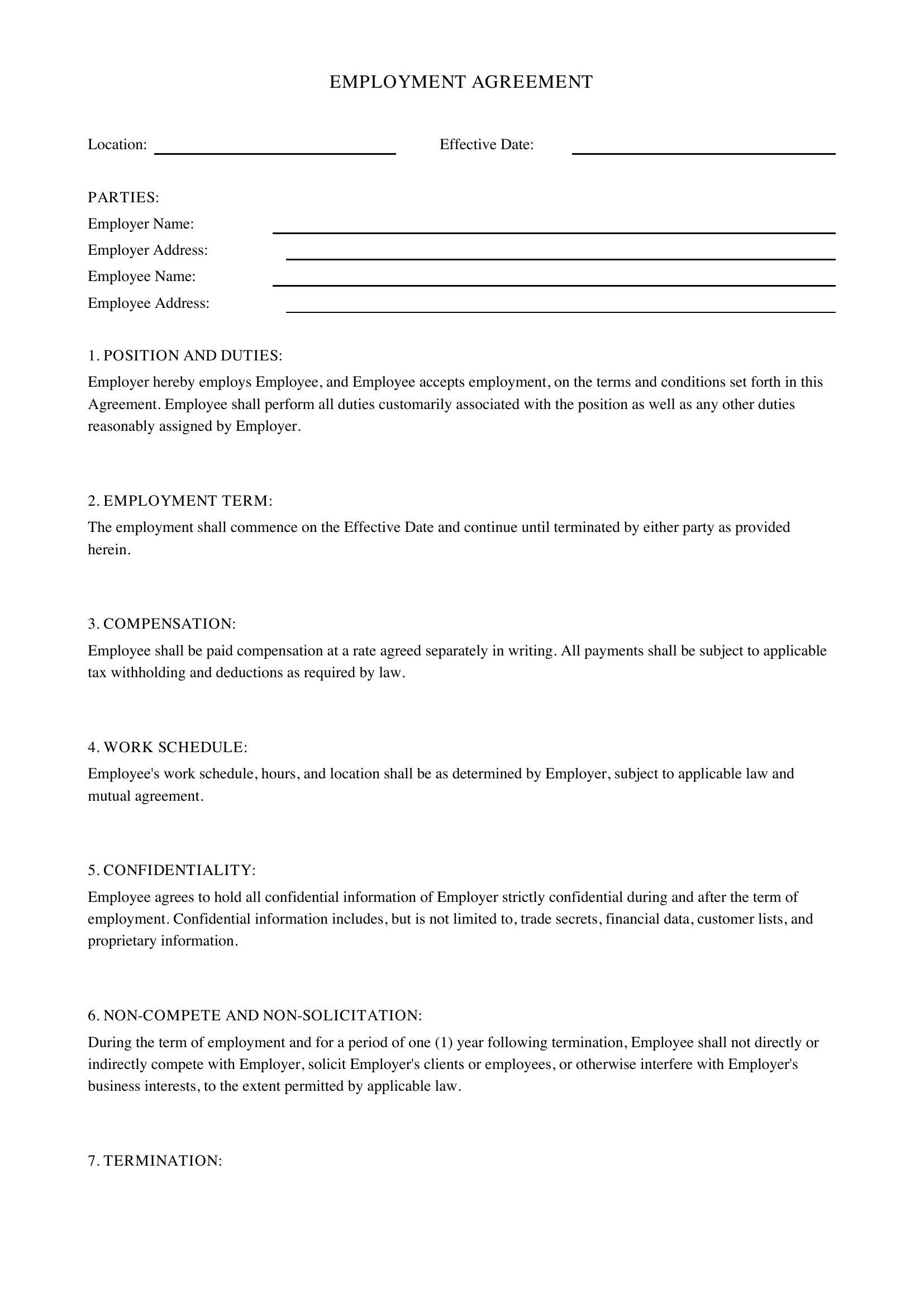 Contract Employee Template - US