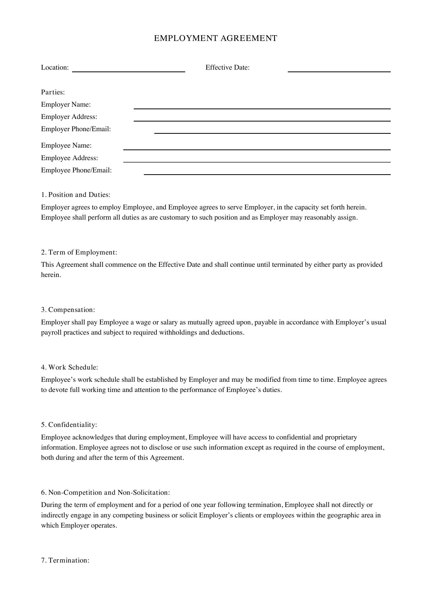 Contract Labor Contract Template - US