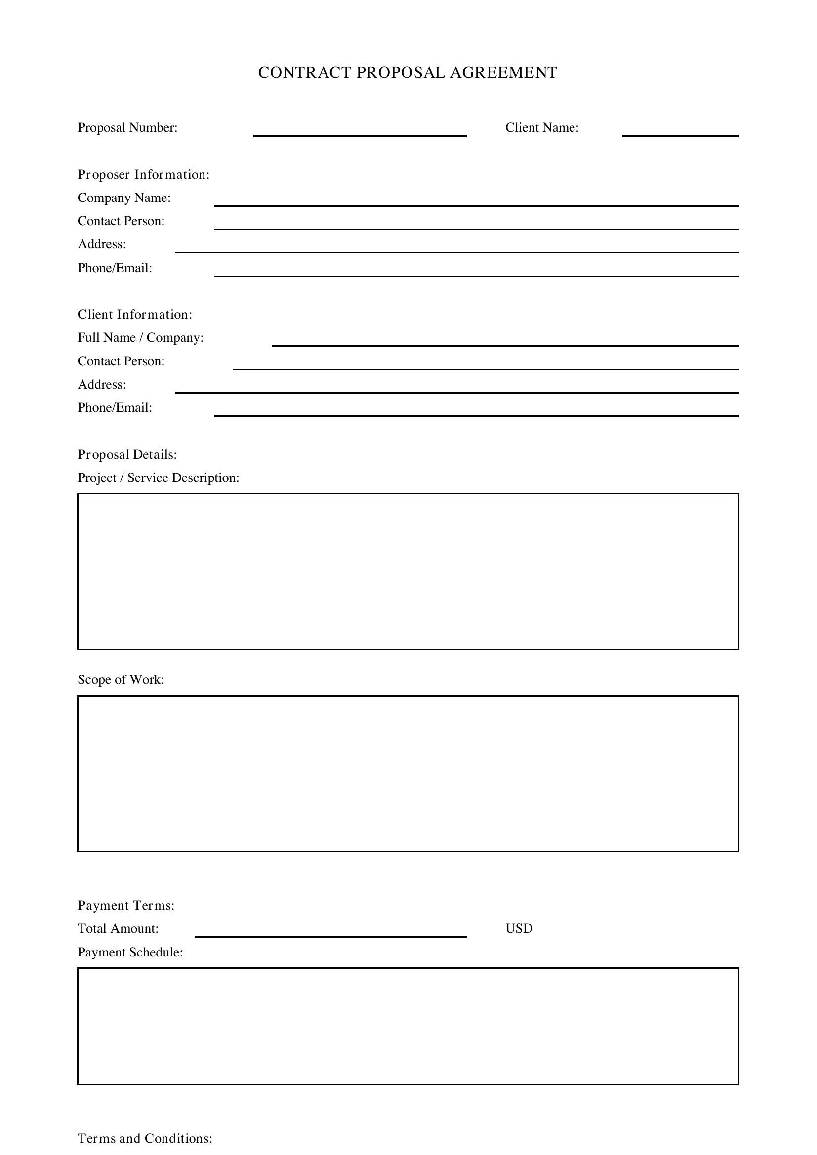 Contract Proposal Template - US
